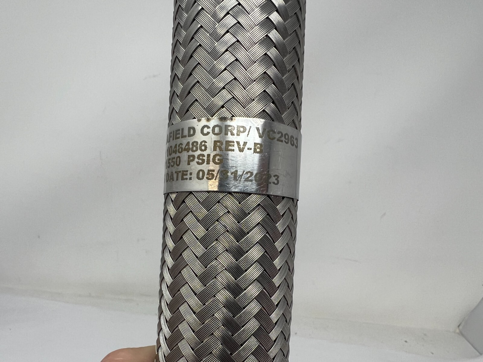 Lot of (2) DELAFIELD 1046486 Solar Turbines Metal Flex Hose 3/4"X18"