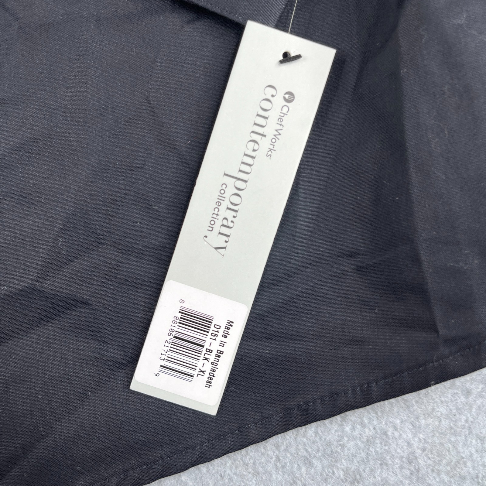 Chef Works Contemporary Collection Chef Shirt XL Black Long Sleeve