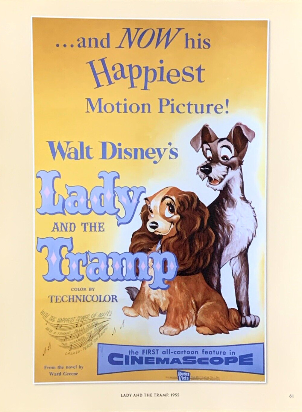 Lady And The Tramp 1955 Movie Poster Cinemascope Walt Disney #0042
