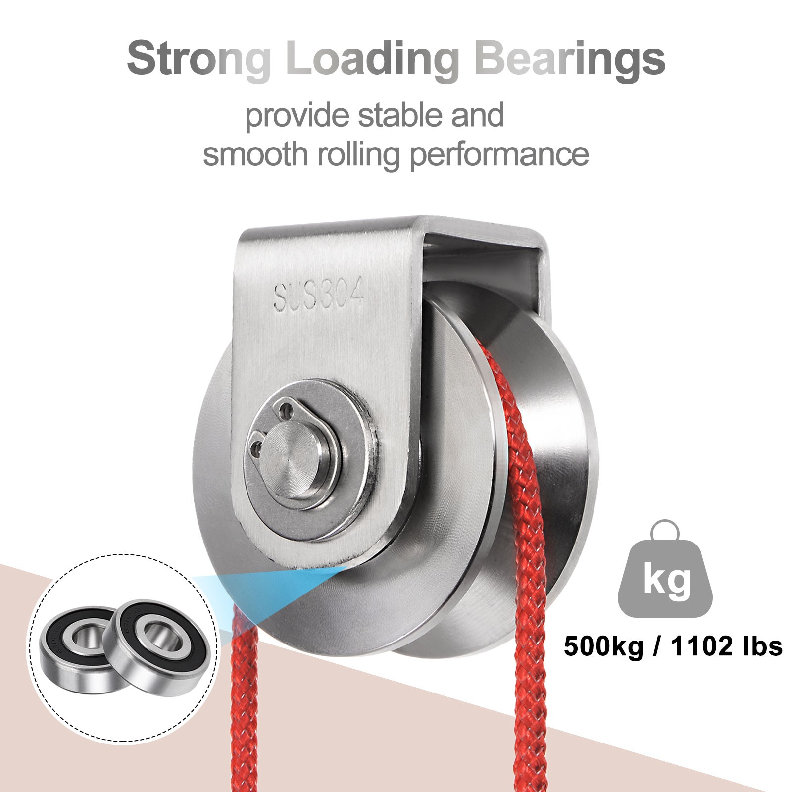 2pcs 2.7" V Groove Wheel Sliding Gate Caster Rigid Caster Wheels with Bracket