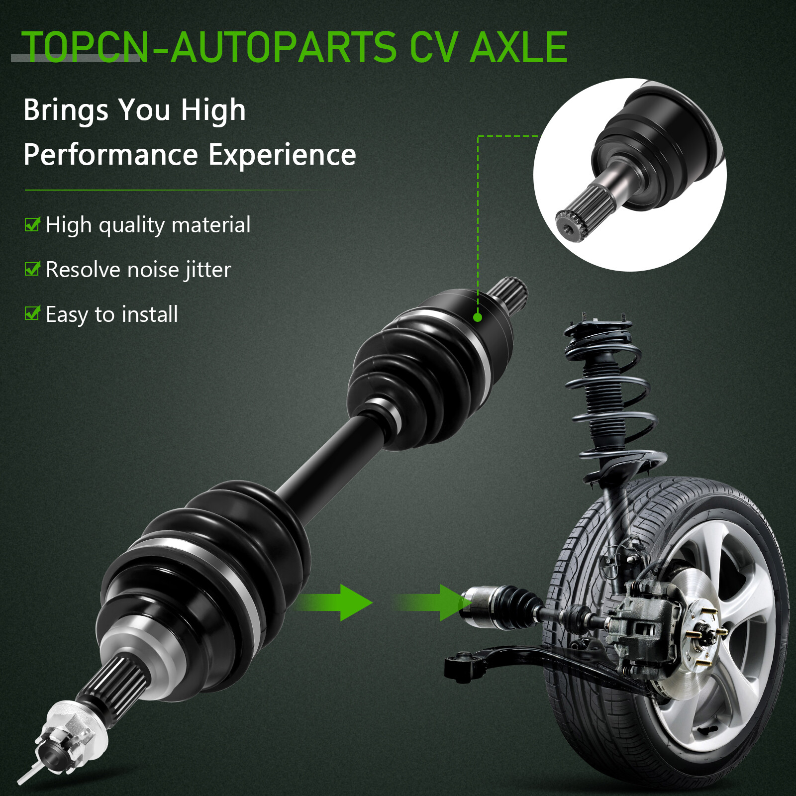 For Honda Foreman 500 TRX500FM Front Left Right 2005 2006 2011 2013 CV Axles