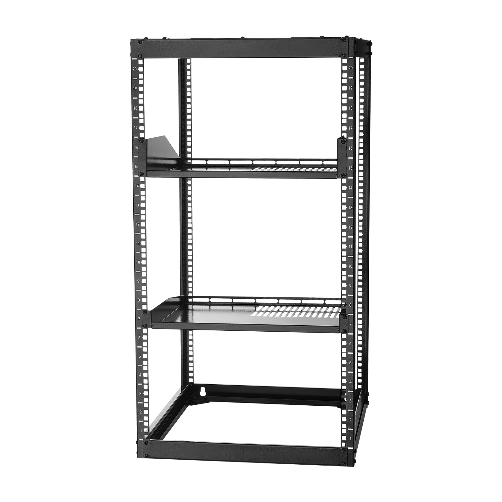 Uimoso 20U 4 Post Open Frame Server Rack Network Enclosure 23''-40'' Adjustable