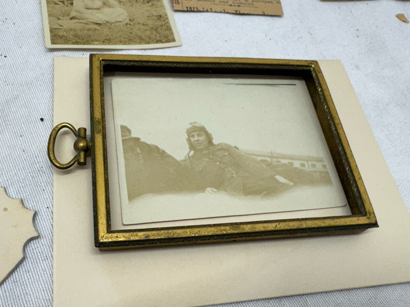 Amazing WW1 RAF Pilot KIA USA Volunteer Group,92nd Sq Killed On The Aerodome