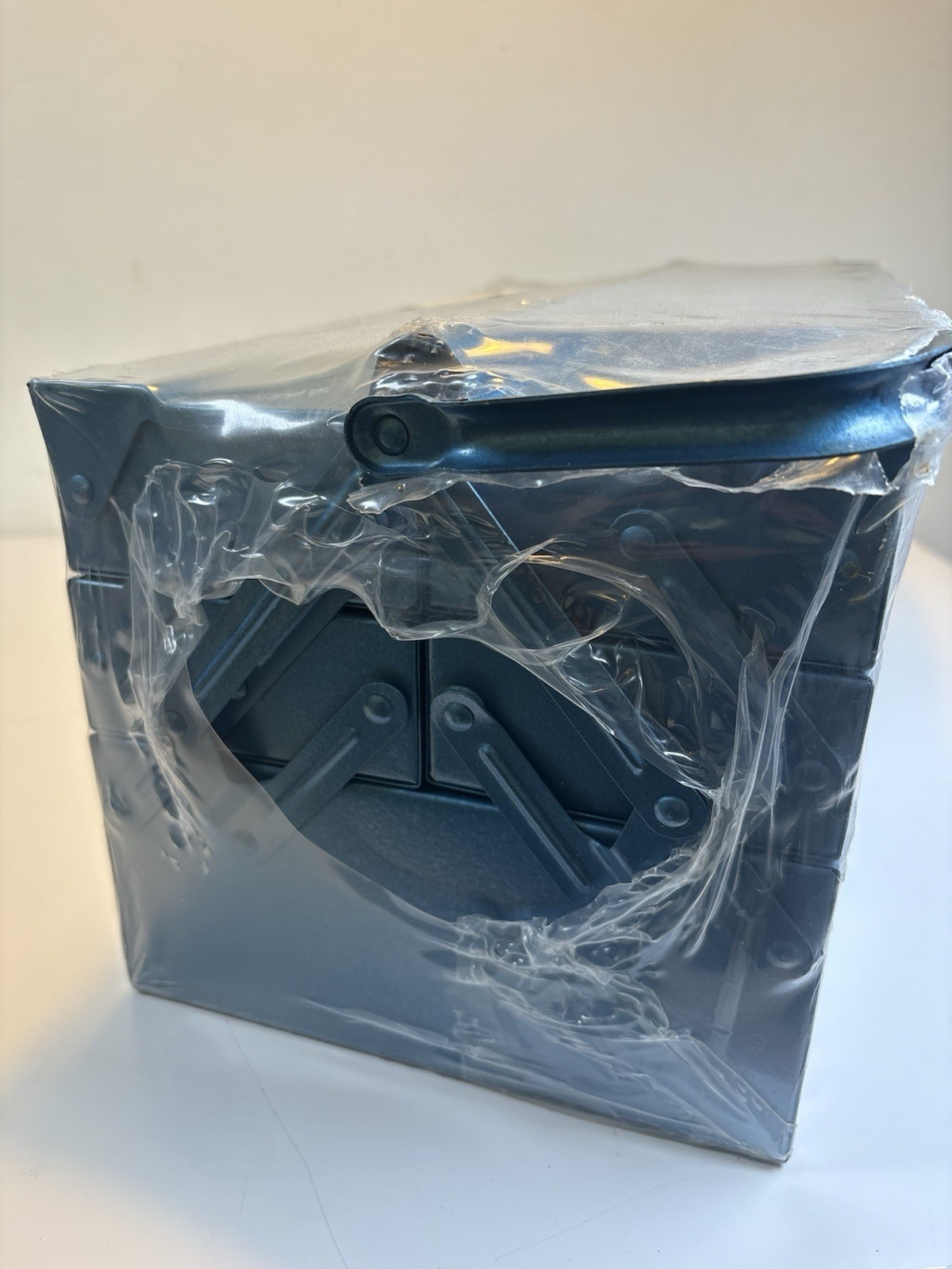 Ital Metal Cantilever Toolbox in Petrol Blue Vintage Unopened Old New Stock 440