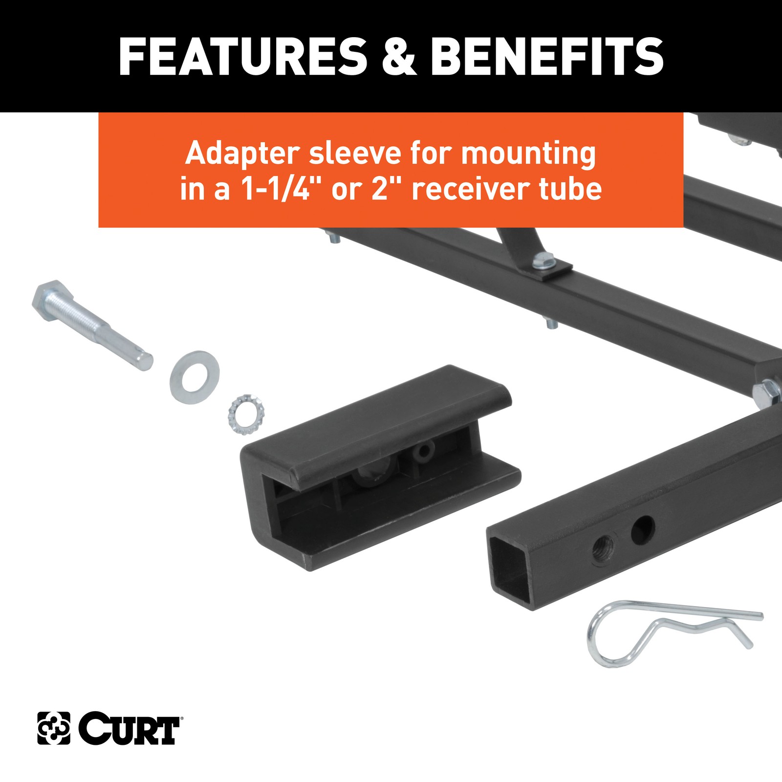 48x20" Basket-Style Hitch Cargo Carrier Fixed 1-1/4" Shank w/ 2" Adapter 500 lbs