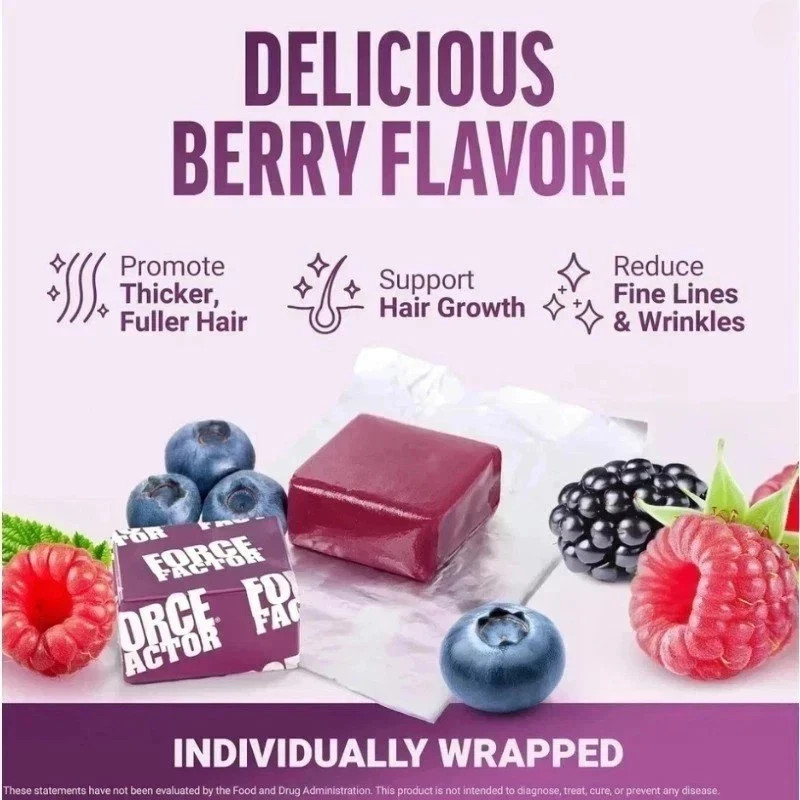 Force Factor Hair Growth Accelerator Soft Chews, Hair Growth Vitamins For Women