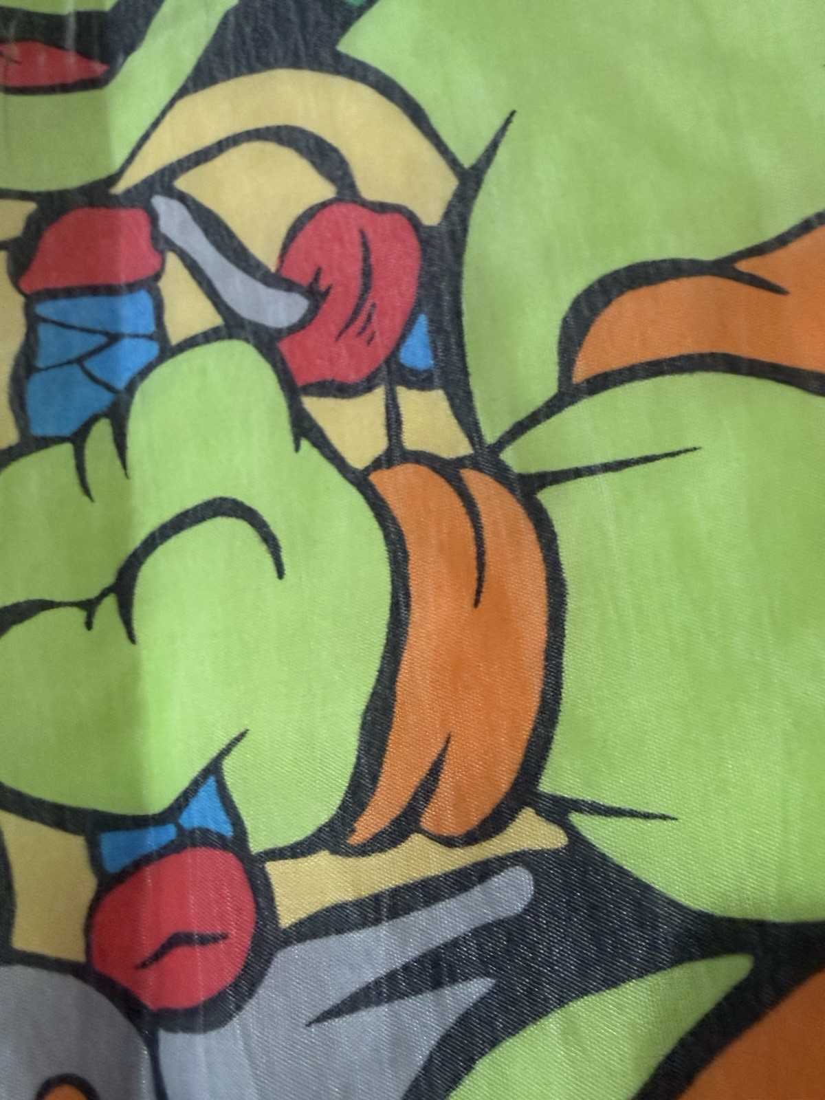 1990 Mirage Teenage Mutant Ninja Turtles Youth Kids Sleeping Bag TMNT Faded