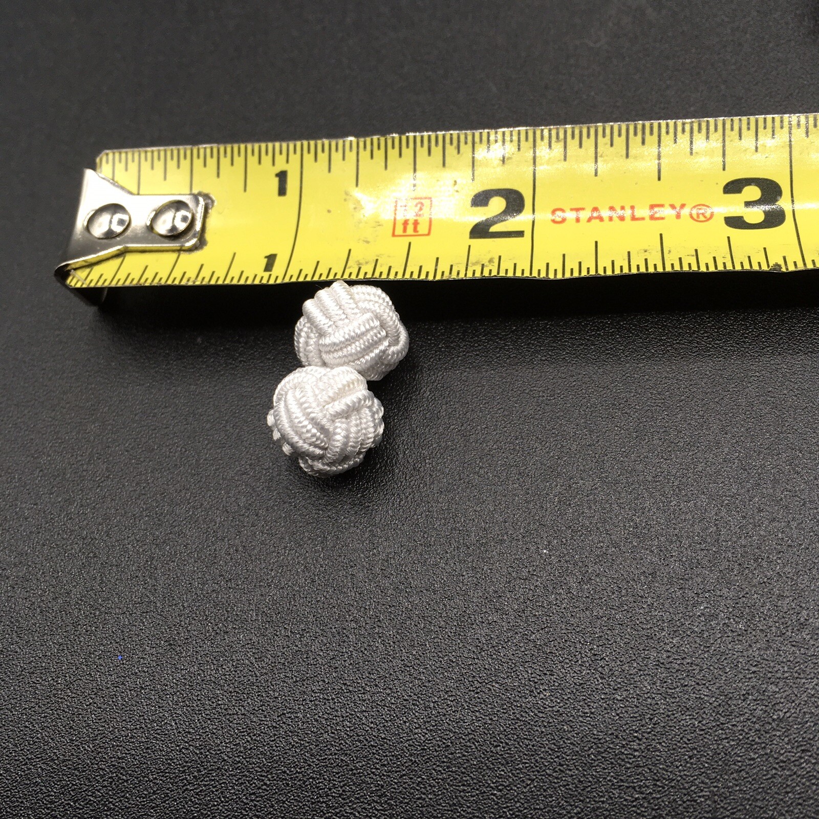 Fabric Silk Knot Shirt Cufflinks White Lot of 50 (25 Pairs) Formal Wear Tuxedo