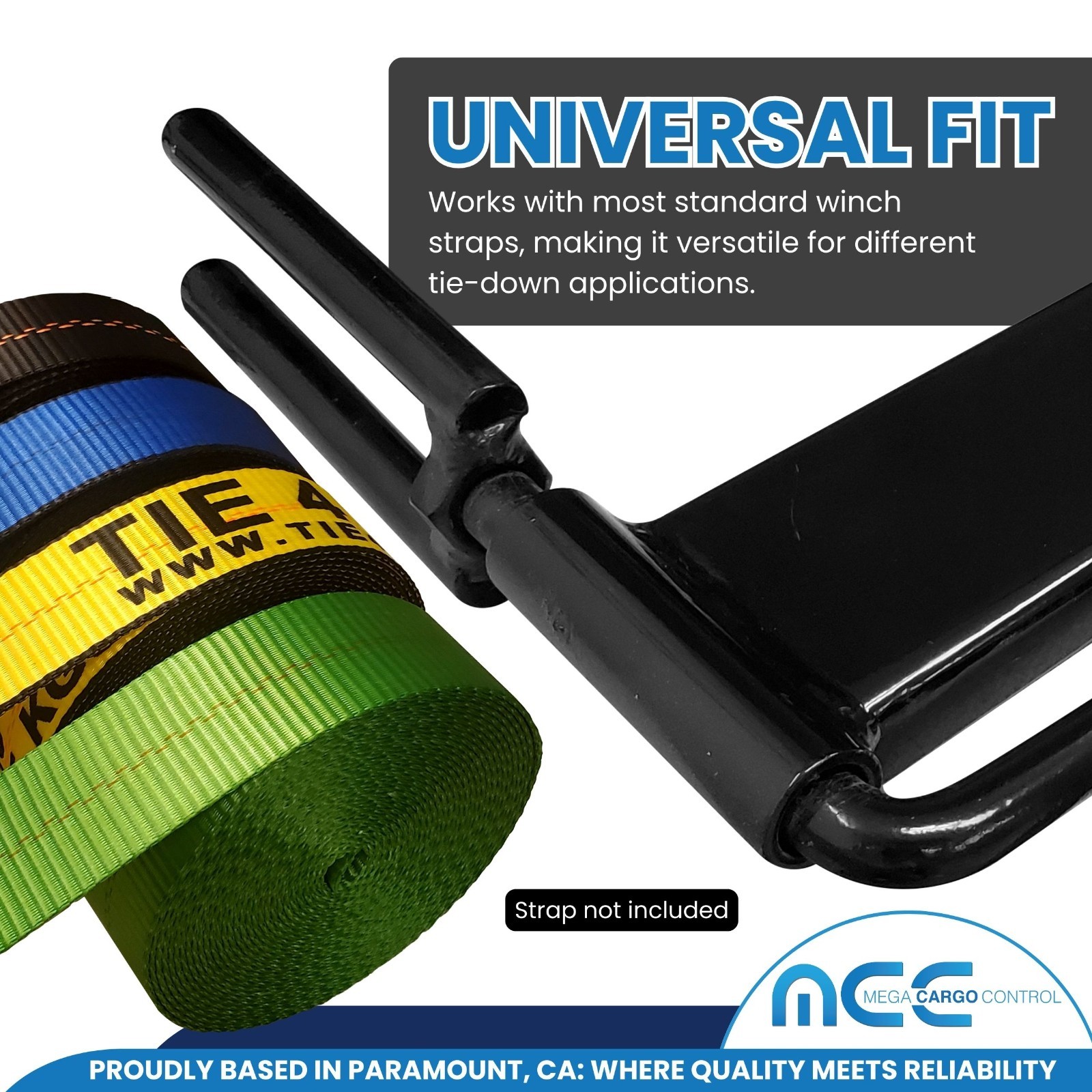 4 Pack Winch Strap Winder for Roll-Up Flatbed Trailer Winch Strap Up To 4" Wide