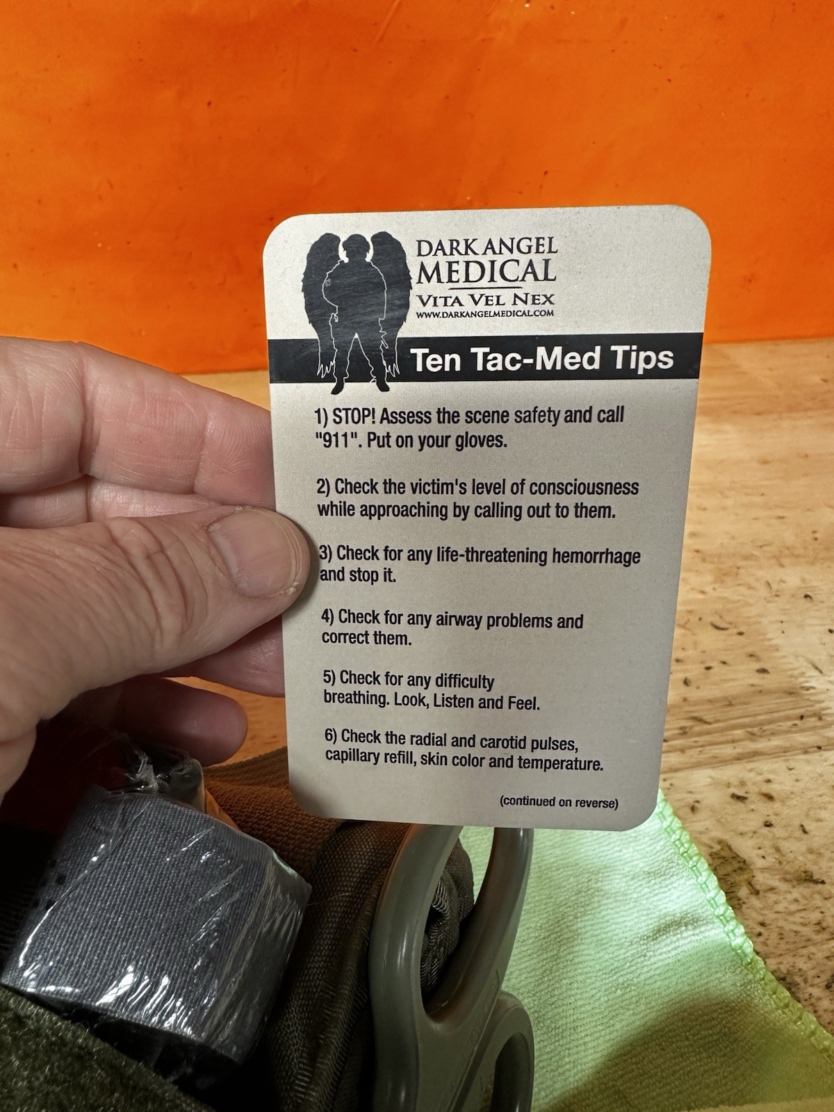 D.A.R.K. Slim Trauma Kit Ranger Green. Dark Angel Medical CIV-LE