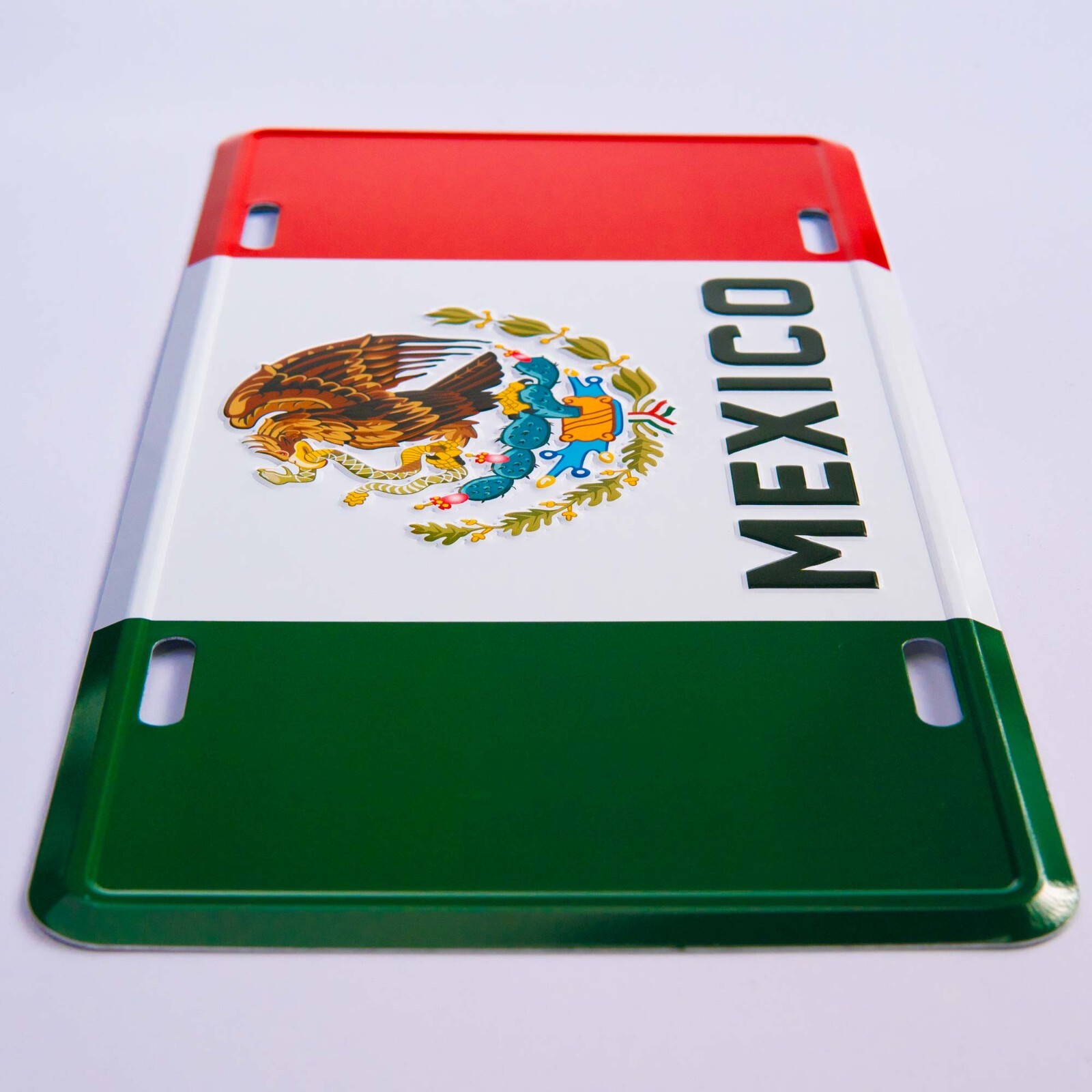 Mexico Flag License Plate - 3D Embossed Metal Car Truck Tag Sign - El Tri futbol