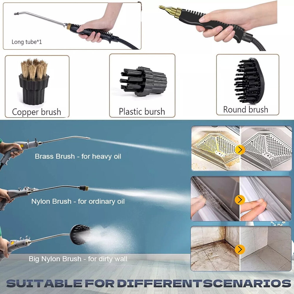 3500W Handheld Steam Cleaner High Temp Household Car Detailing Cleaning Machine