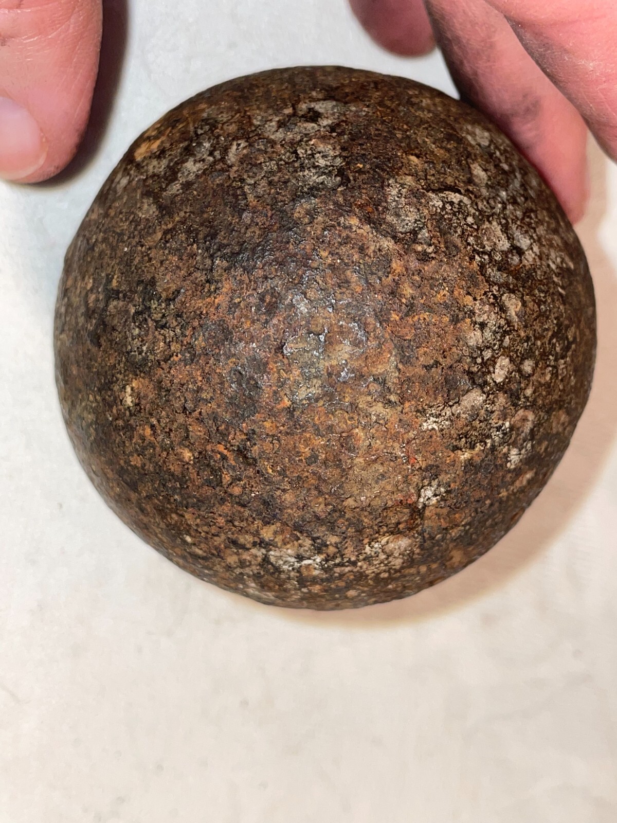 Antique Cannonball 2 5/8" Diameter 2 Pounds 6.8 Ounces