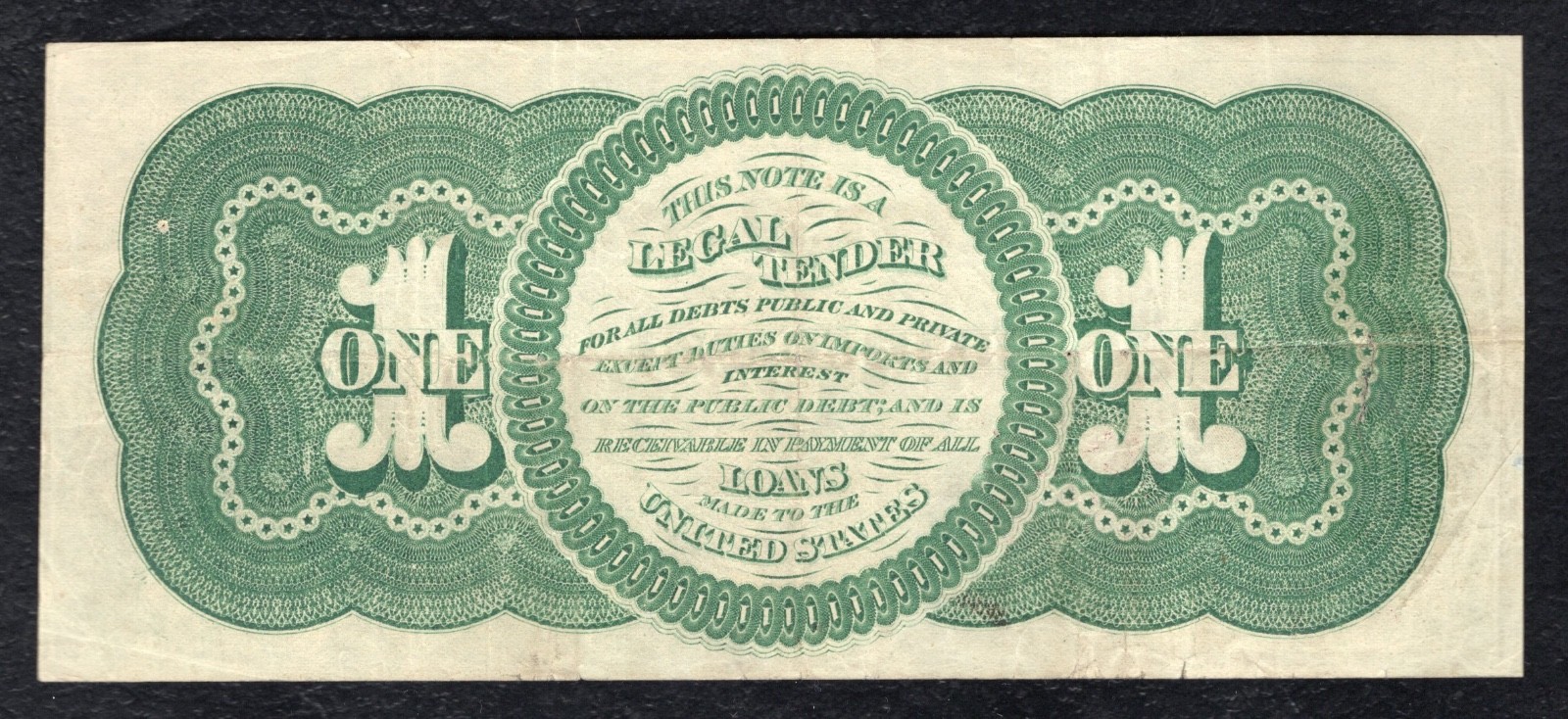 FR. 16c 1862 $1 ONE DOLLAR LEGAL TENDER UNITED STATES NOTE VERY FINE+