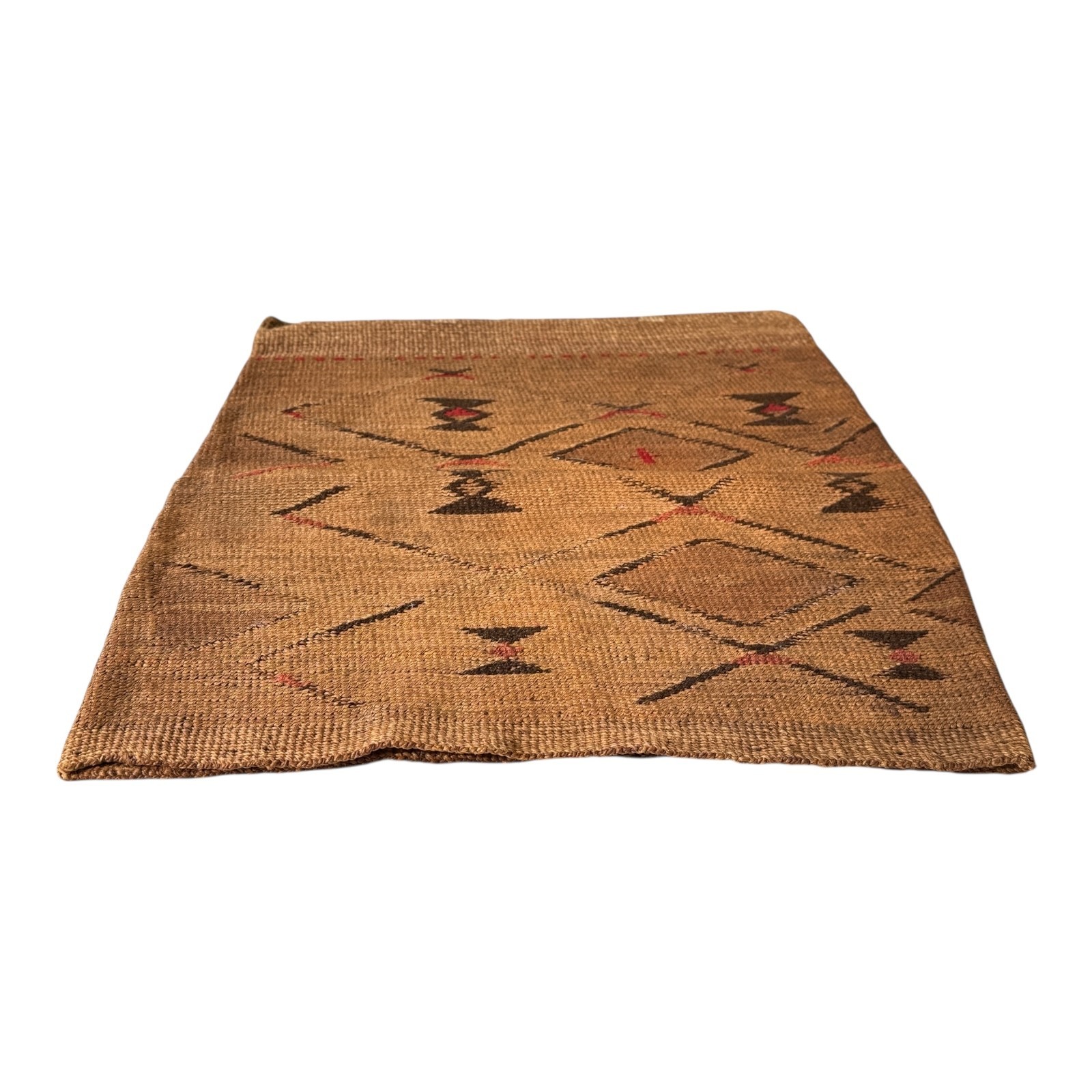 Antique Native American Plateau Nez Perce Double Sided Corn Husk Flat Bag