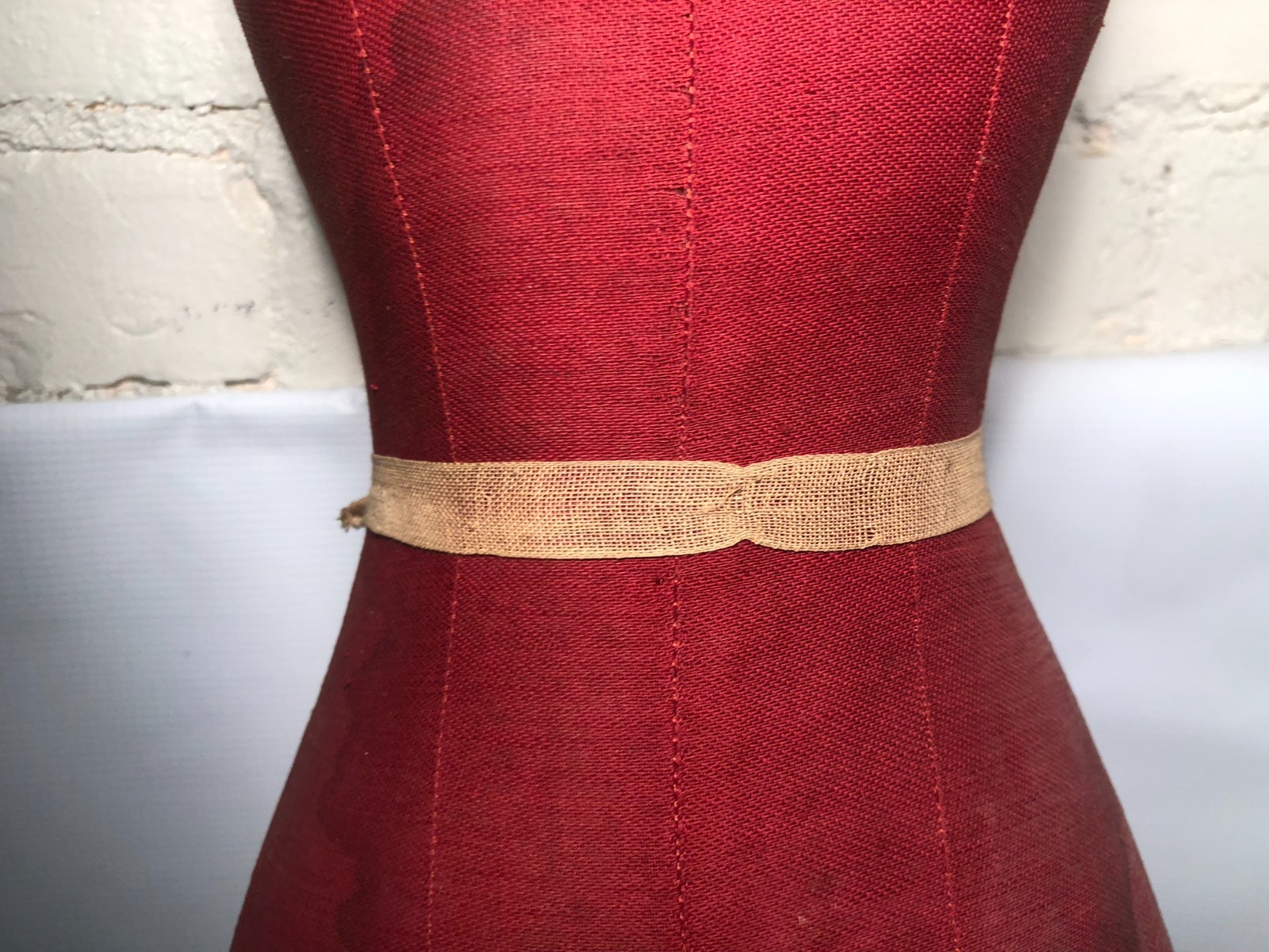 Antique Half Scale Miniature Mannequin Dress Form w Stand Counter Top