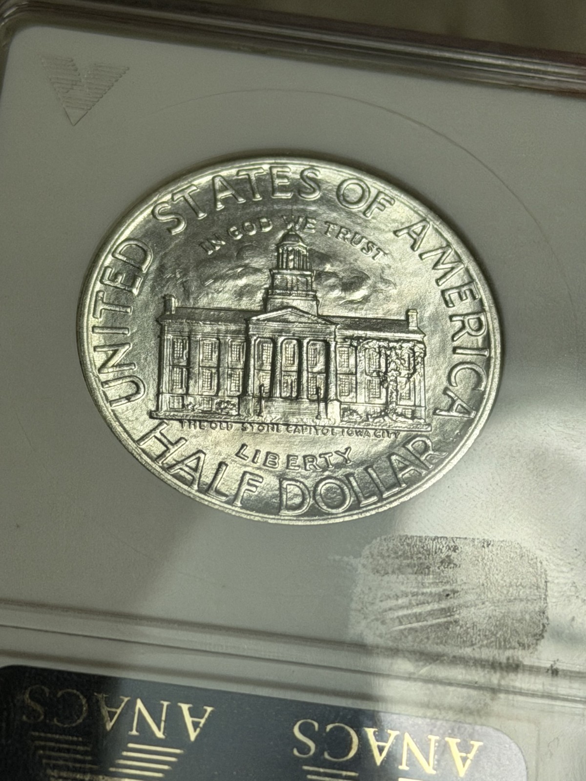 1946 P Iowa Commemorative 90% Silver Half Dollar ANACS MS 64 Vintage Soapbox