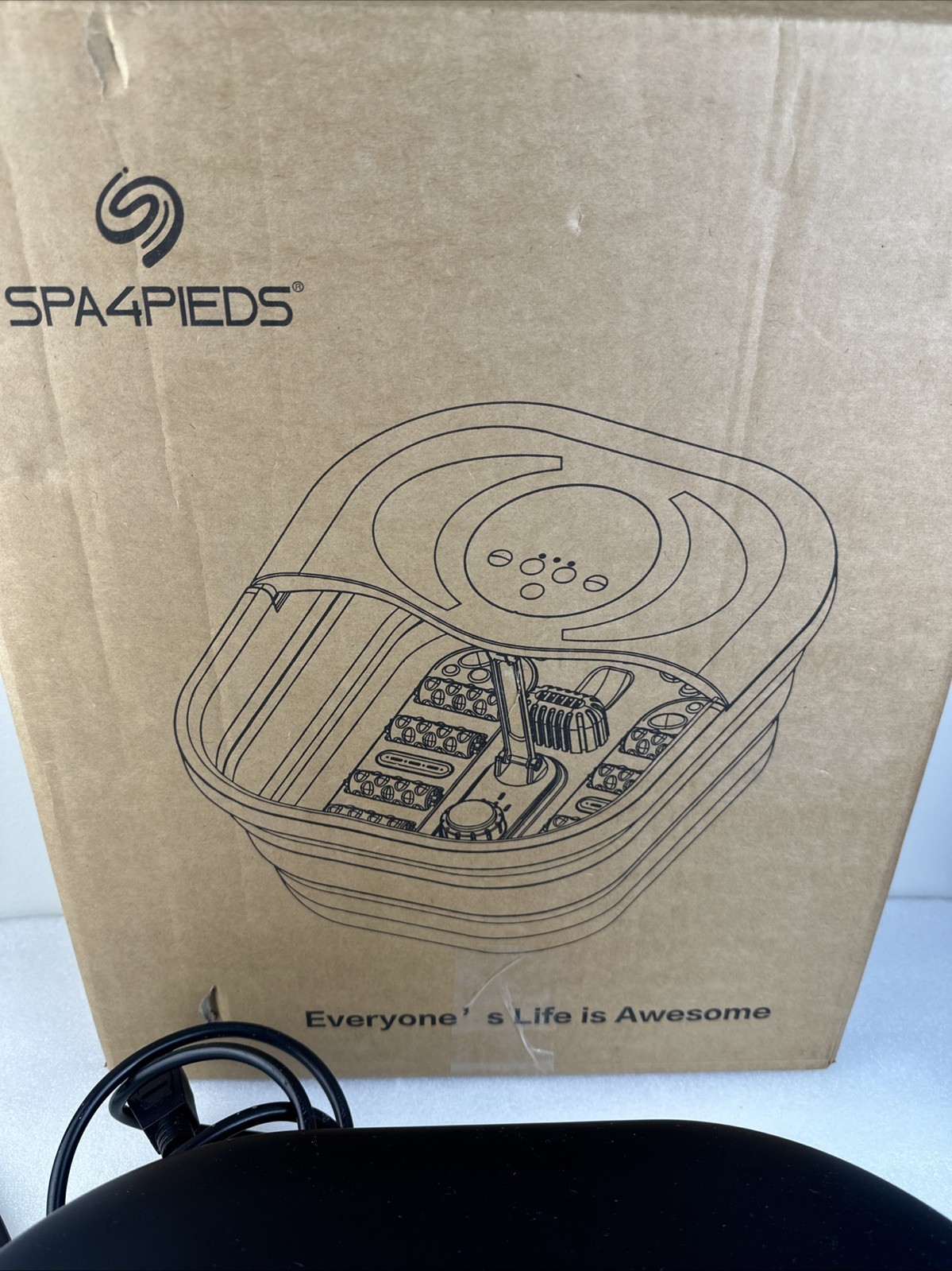 Collapsible Foot Spa with Heat, Bubble, Red Light & Temp Control - Foot Bath