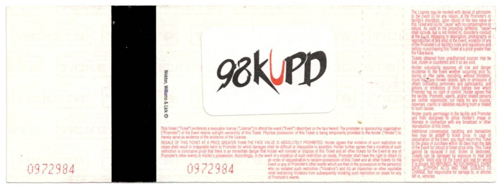 2007 OZZFEST concert ticket OZZY OSBOURNE Lamb of God Hatebreed 7/24/07 staples