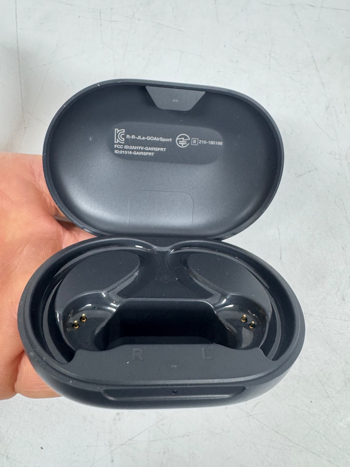 JLAB Jbuds Go Air Sport Wireless Earbuds Replacement Gray Charging, Case Only