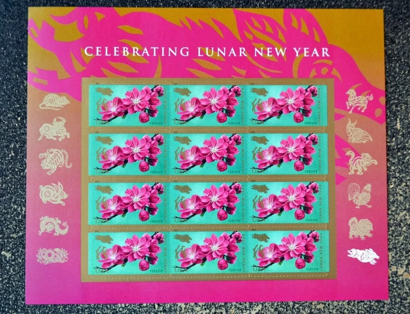 US Scott #5340 Forever Celebrating Lunar New Year of the Boar - Sheet of 12, MNH