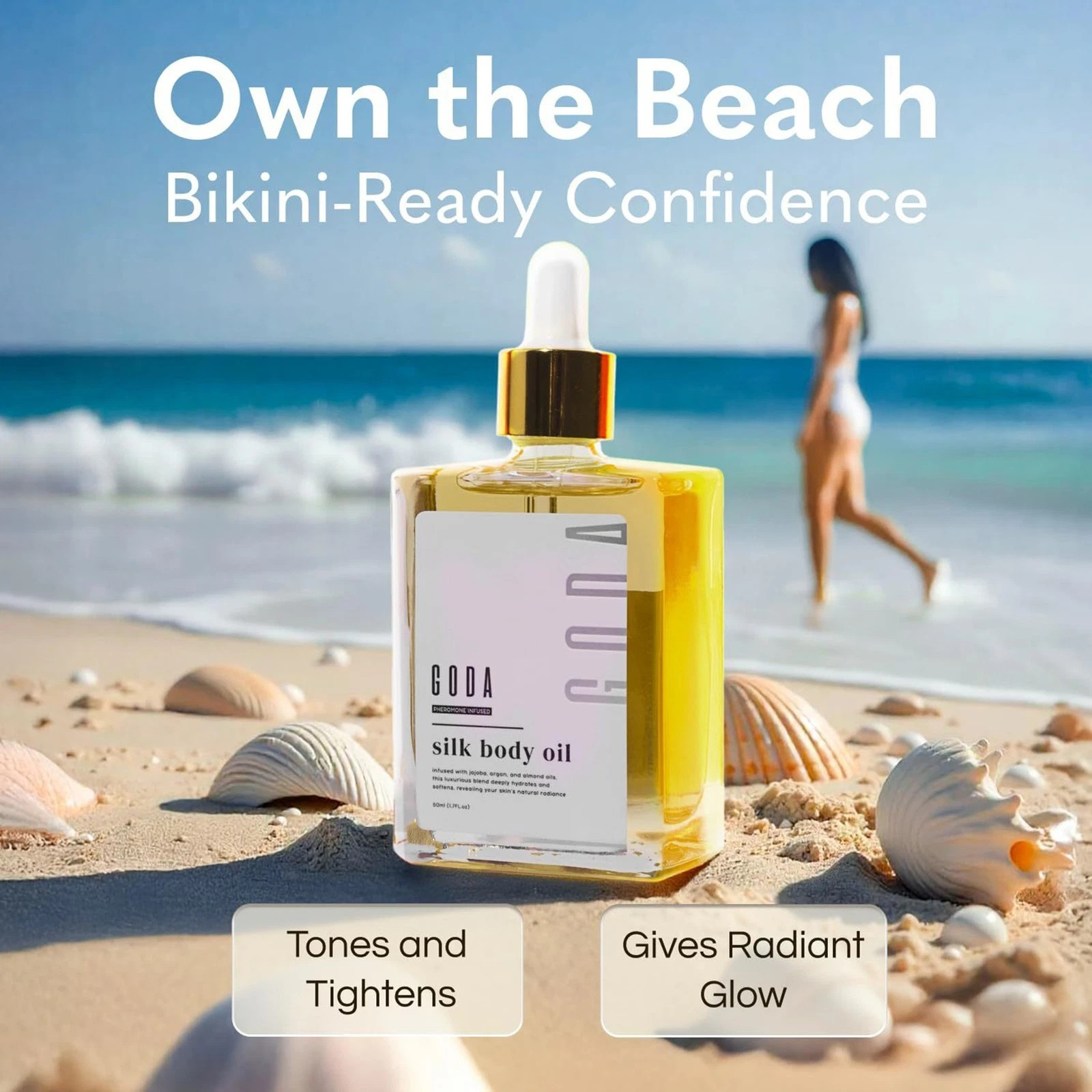 GODA Silk Body Oil, Silk Body Oil, Goda Perfume Oil,Bath& Shower Oil Smooth Skin