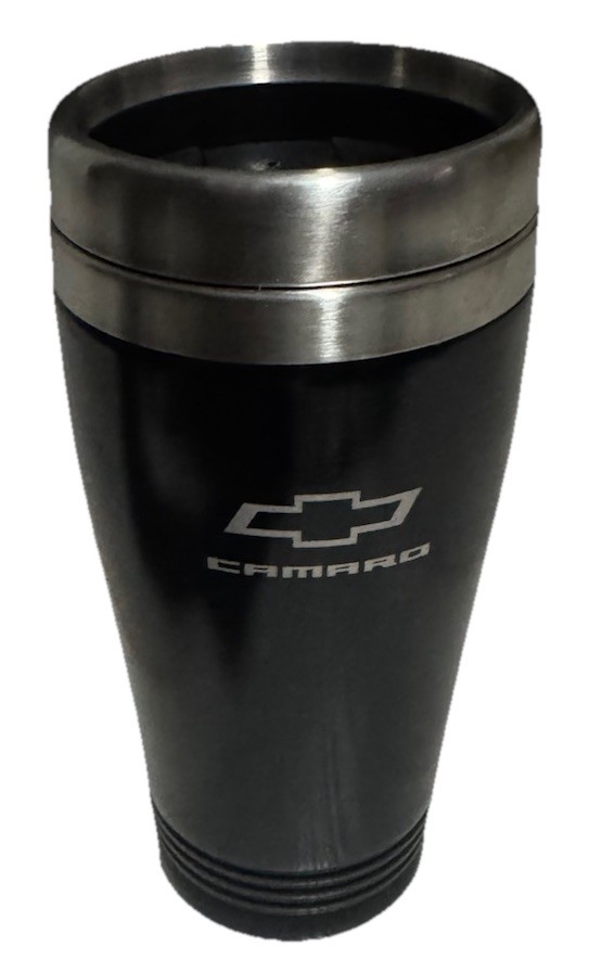 CHEVY CAMARO Black Tumbler Coffee Mug Stainless Steel Licensed Product