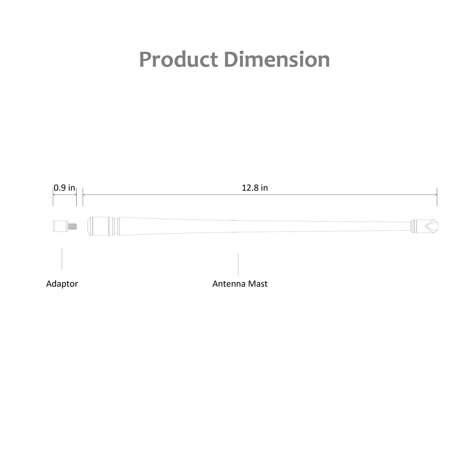 Rydonair 13" Antenna for Chevy Silverado 1500 2500 3500 & GMC Sierra/Denali