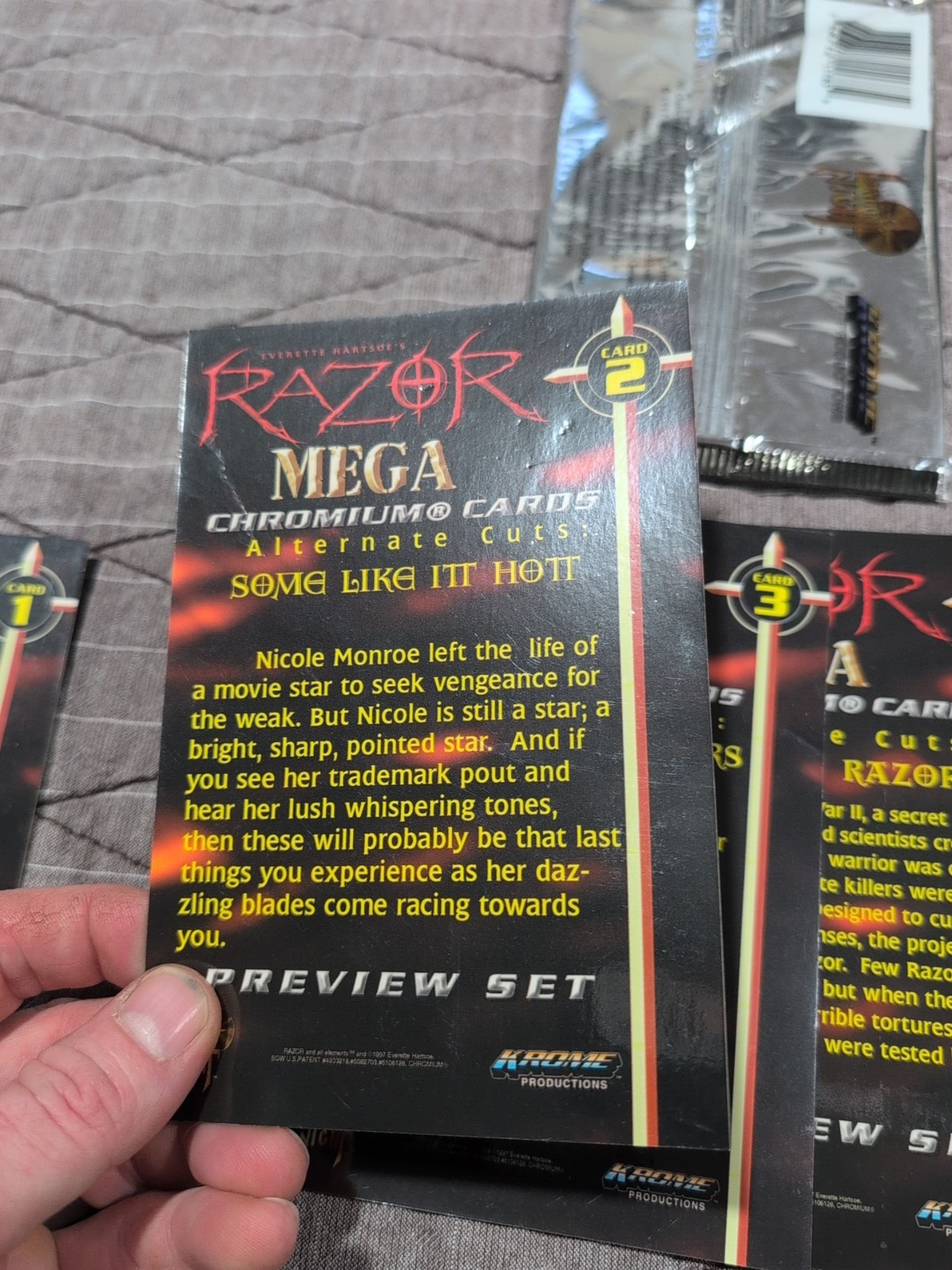 Everette Hartsoe's RAZOR Mega Chromium Card Complete Set w/binder/Chase/Preview