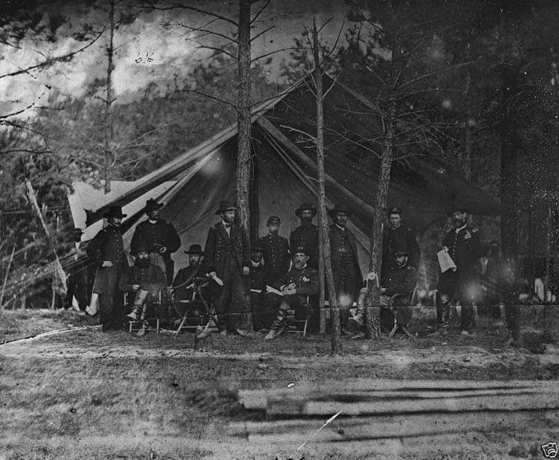 Union General Ulysses Grant and Staff Cold Harbor Va New 8x10 US Civil War Photo