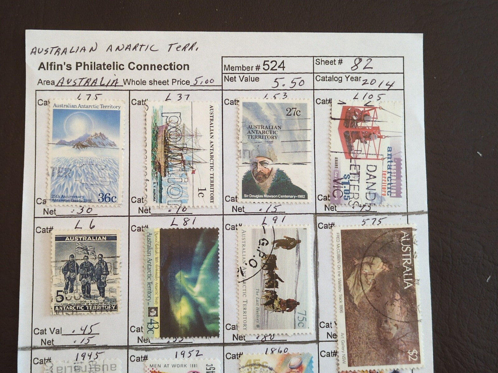 APC W5116 Australia used on circuit sheets with over $100 scv