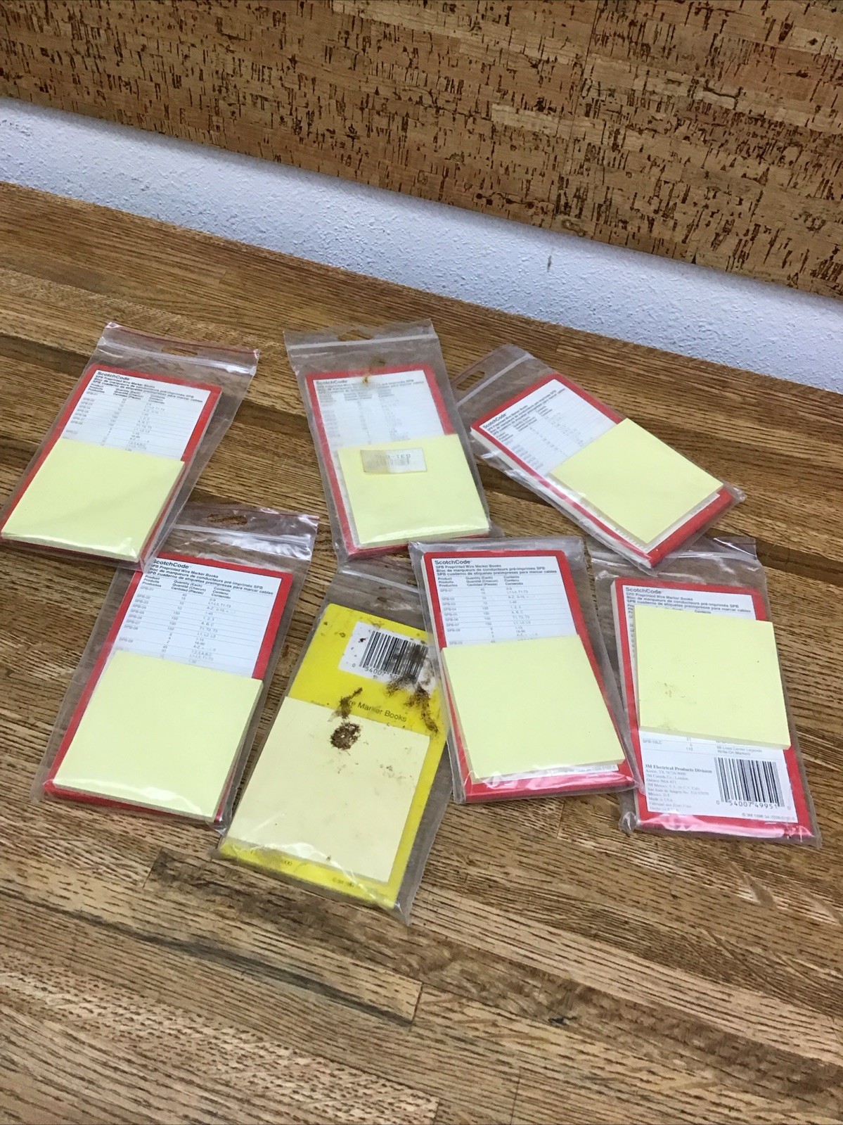 3M (Lot Of 7) ScotchCode (6) SPB-01 (1) -02 Preprinted Wire Marking Marker Book