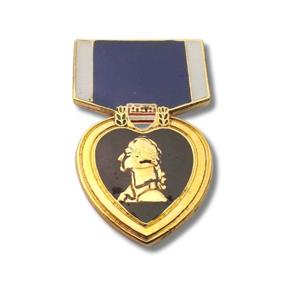 Purple Heart Medal Military US Genuine Military Issue Lapel Hat Pin 1-3/16"