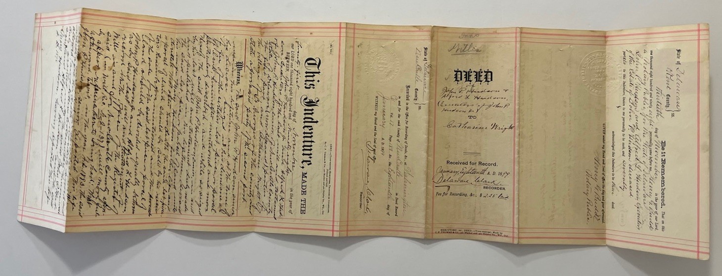 Antique 1865 Deed, 1899 Deed & Mortgage, and 1906 Mortgage Documents - Delaware