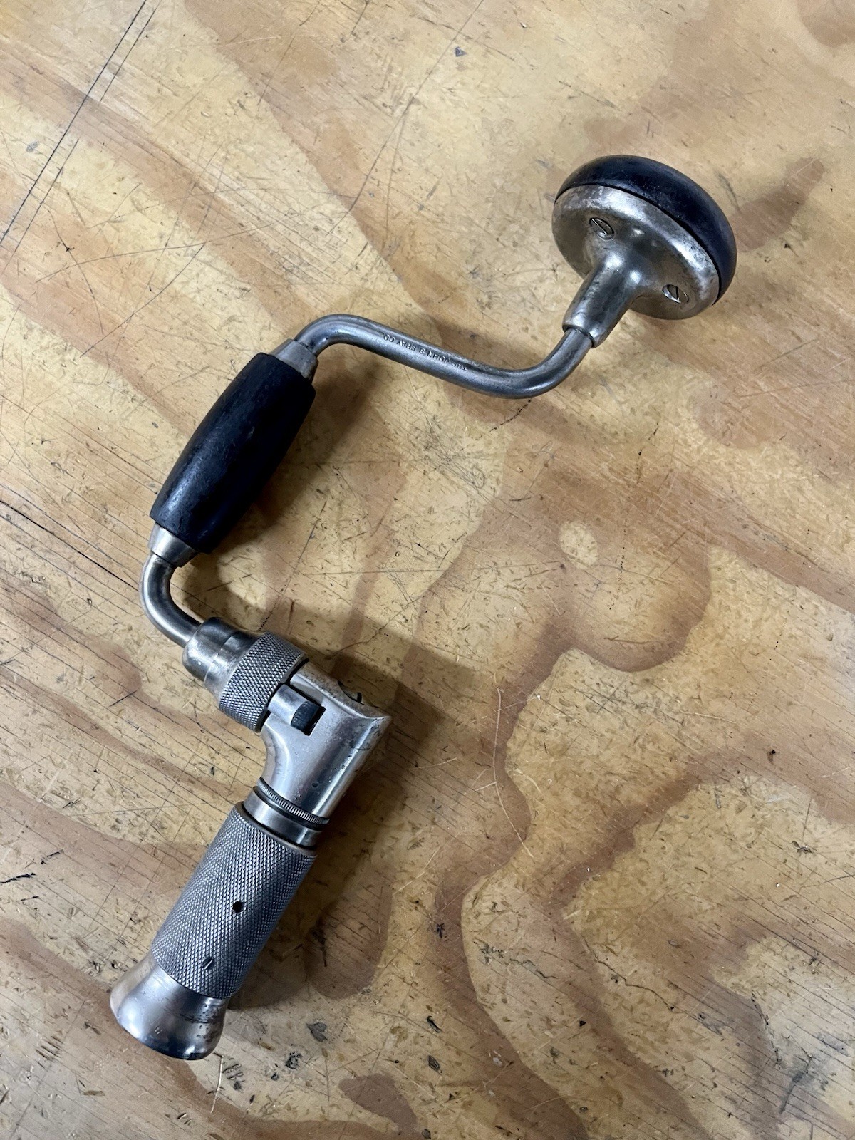 Vintage John Fray Rare Petite 6” Sweep Bit Brace Hand Drill Fine & Shop Ready