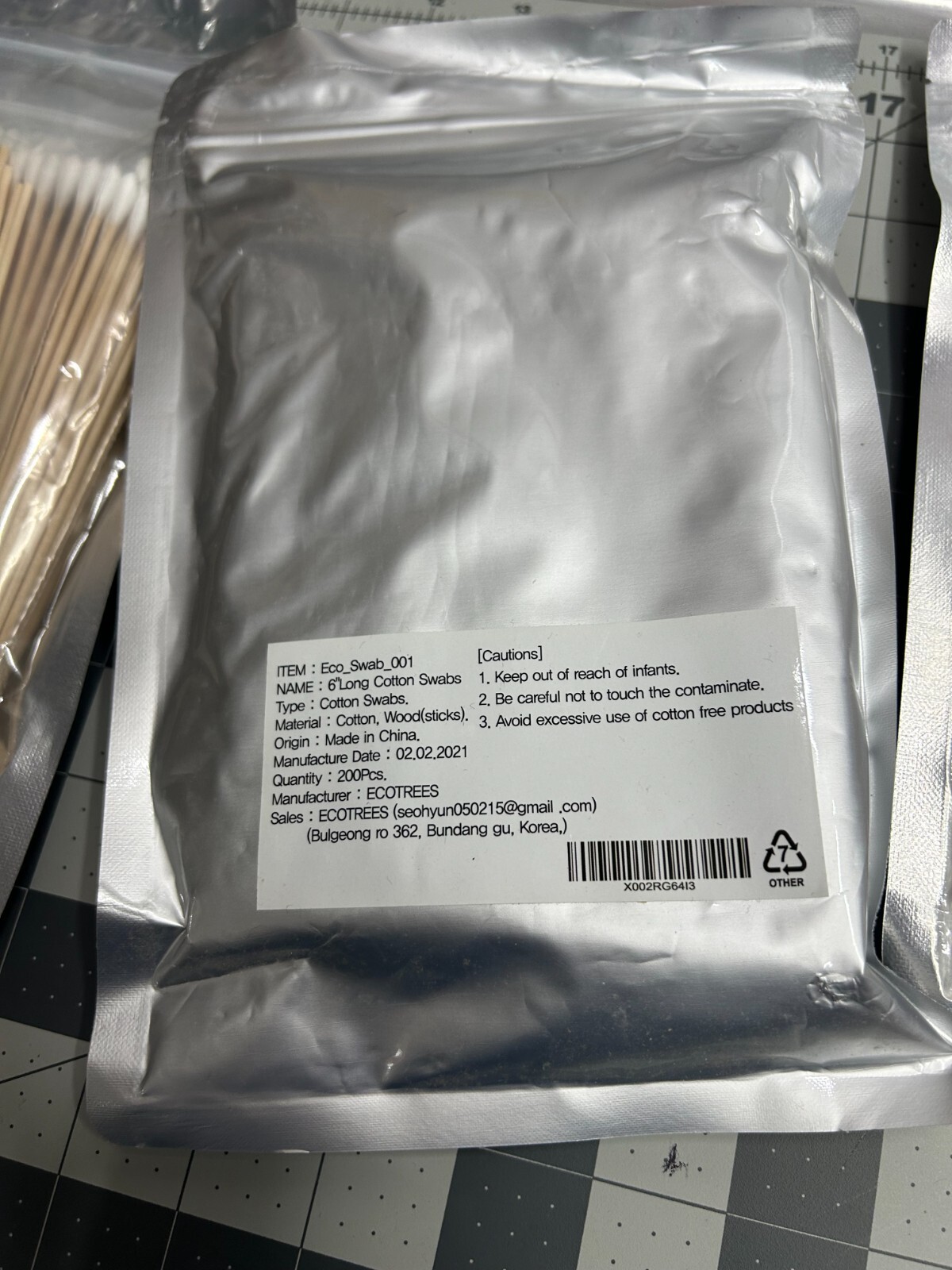 NEW 1000-COUNT pack lot 6" Extra Long Cotton Swabs ECOTREES applicator