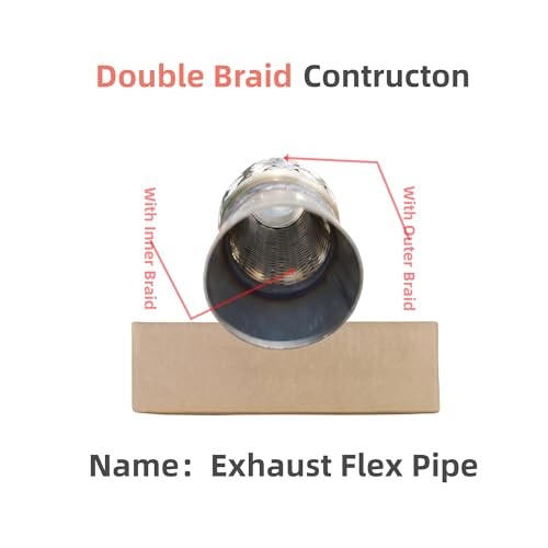 Exhaust Flex Pipe Universal Type 100% Stainless Steel For Heavy 2X8X12 1 PC