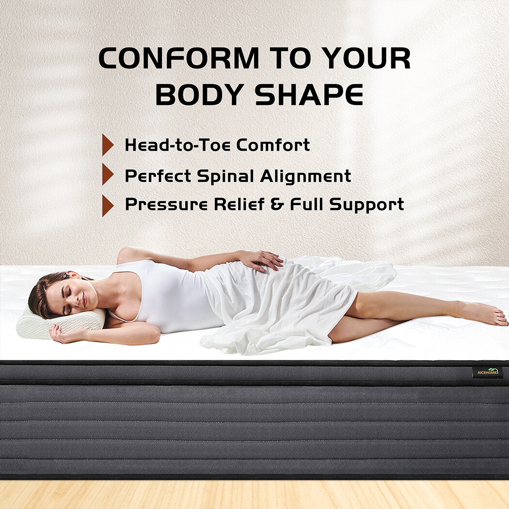 10" 12" 14" Gel Memory Foam Mattress Innerspring Twin Full Queen King Hybrid Bed