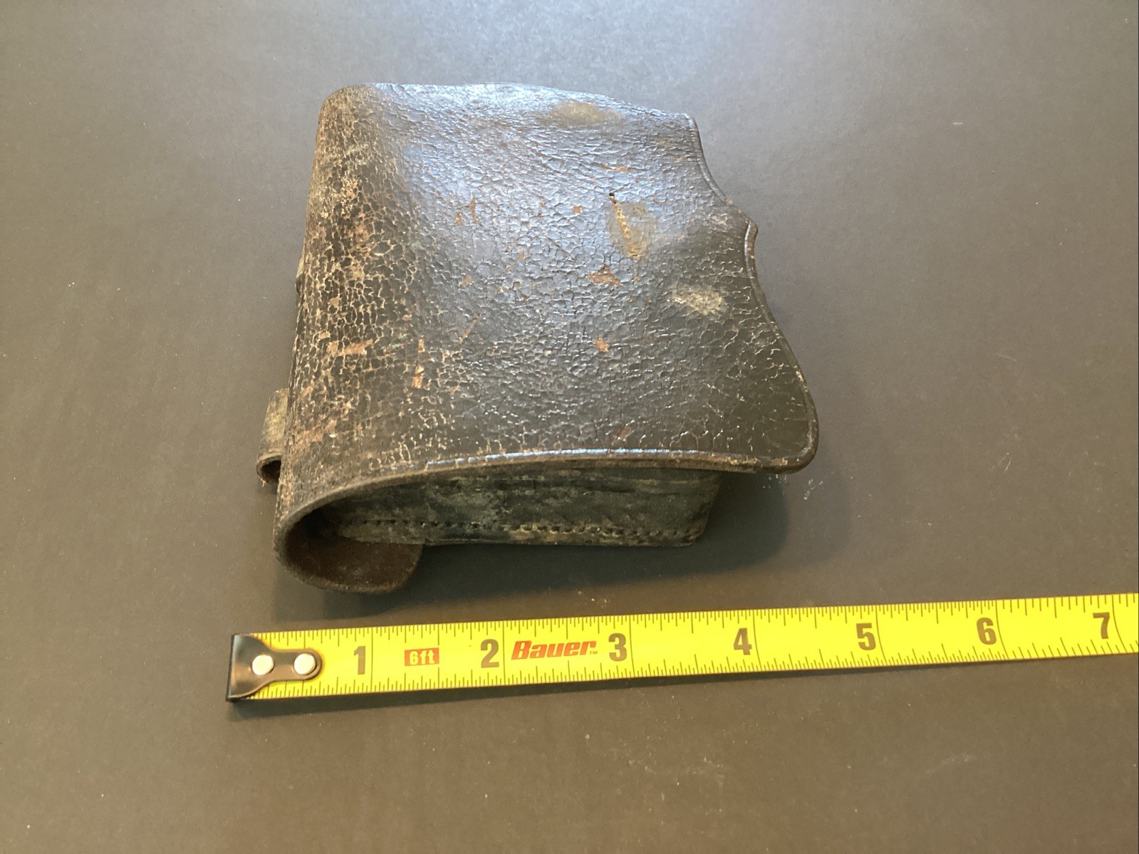 Original Civil War Era Union Army Colt Revolver Leather Cartridge Box Free Ship