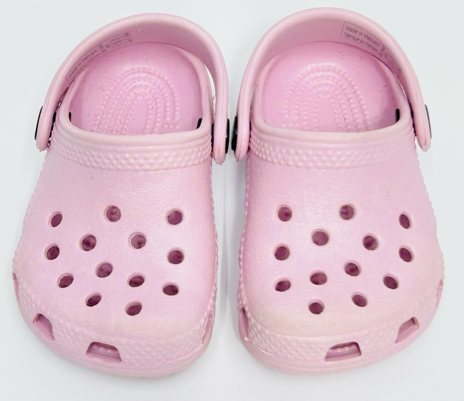 Crocs Classic Clogs Girls 2-3 Infant Baby Pink Slip On Shoes walker
