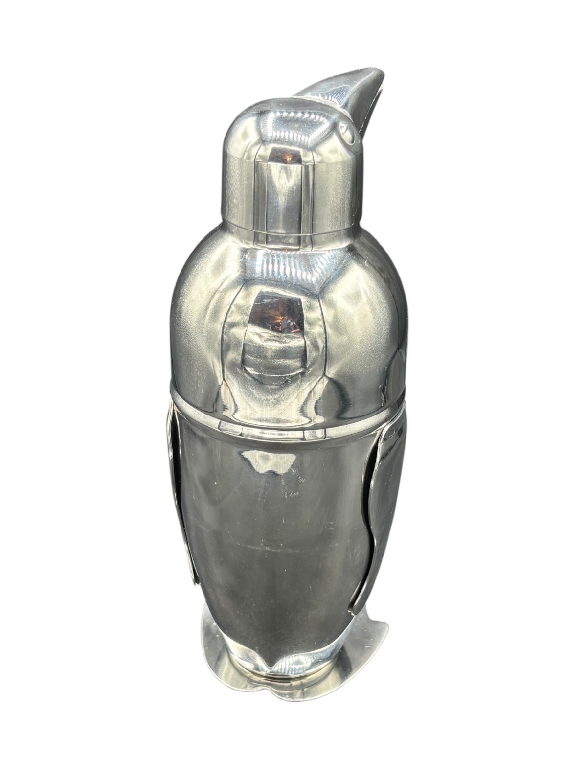 Penguin Shaped Stainless Steel Cocktail Shaker With Strainer Lid & Fun Design