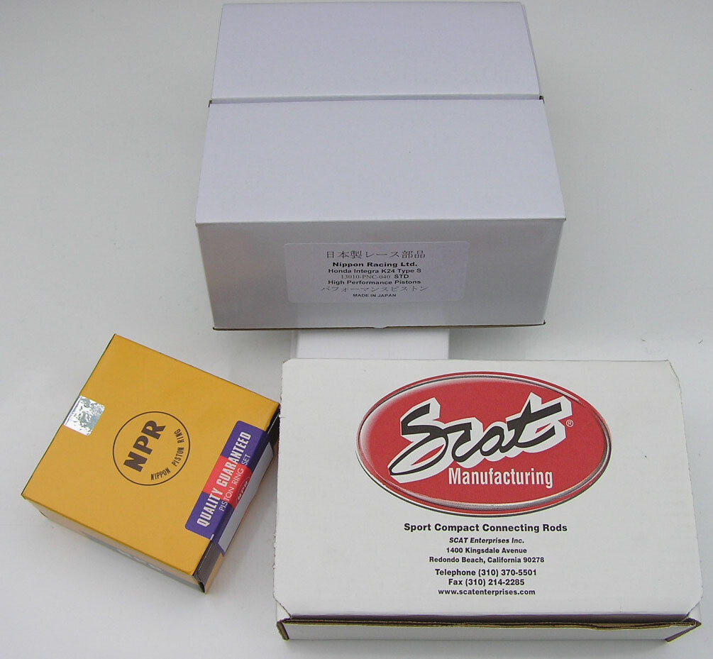 NIPPON RACING RSX PISTONS SCAT H-BEAM RODS ARP 87.5mm OVERSIZED TYPE S K24A4