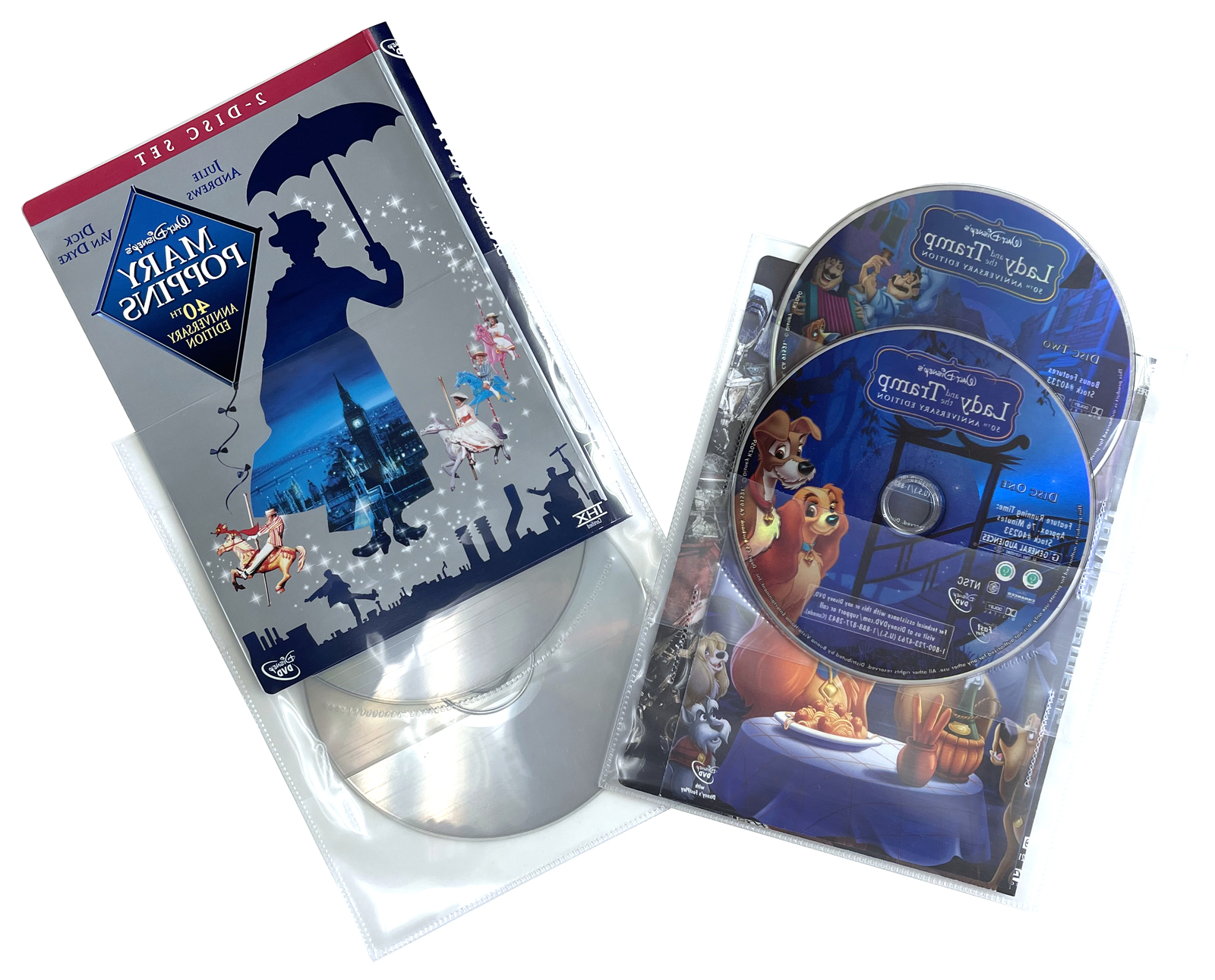 CheckOutStore Clear 2 Disc CPP Sleeves & DVD Booklet Lot