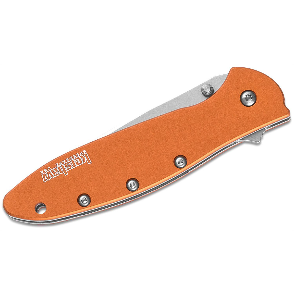 Kershaw Leek, Orange Pocket Knife (1660OR), 3” Bead-Blasted High-Performance San