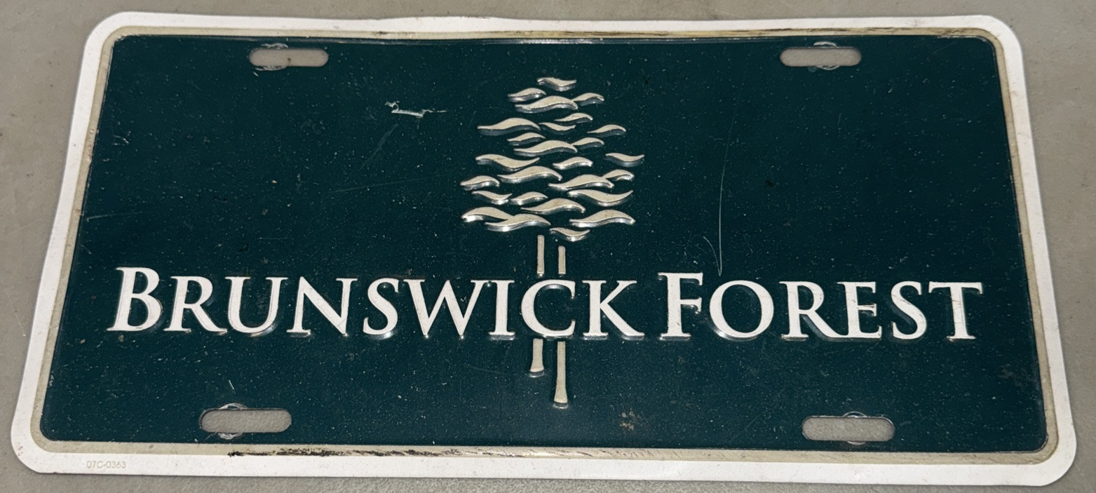 Unique Brunswick Forest  Booster License Plate Tag New Brunswick? Maine?
