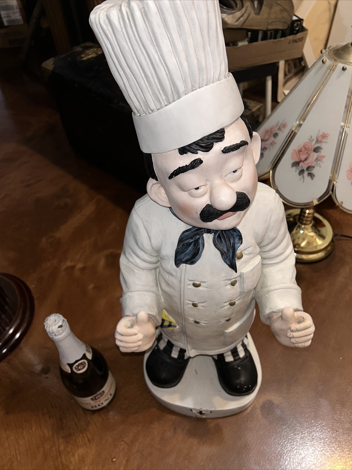 Large Chef With A Chalkboard Over 2 Feet Tall And 12” Wide Gr8 For Daily Special