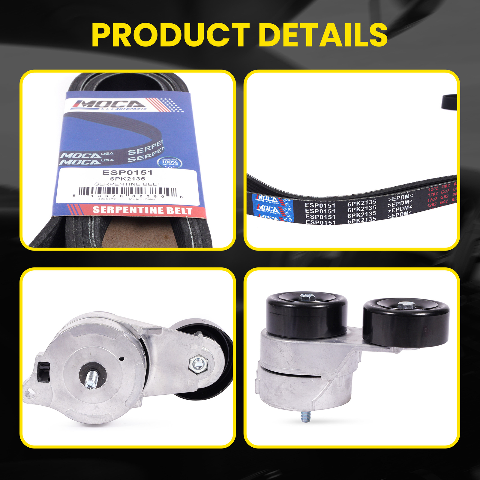 Serpentine Belt Component Kit for Honda Accord Odyssey Pilot Acura MDX ZDX TL