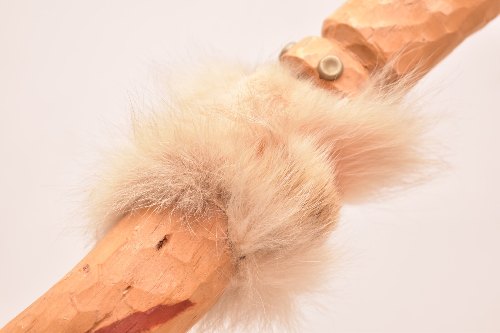 VTG FIGURAL horse Native American Sioux Talking Ceremonial Stick Hand Carved