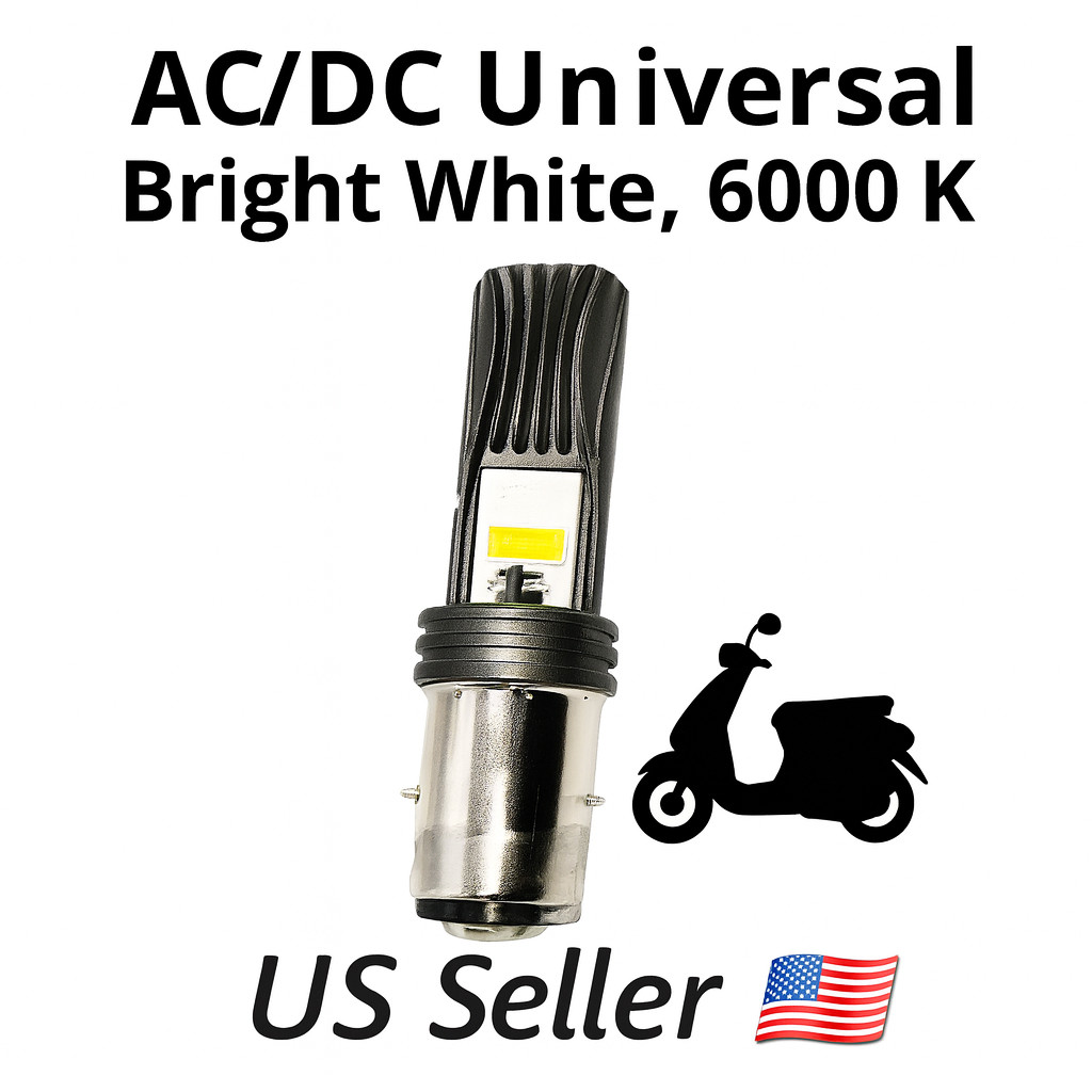 🌟Ultra Hi/Low LED HeadLight Bulb for Philips 12728 S2 35W; 12v AC/DC scooter