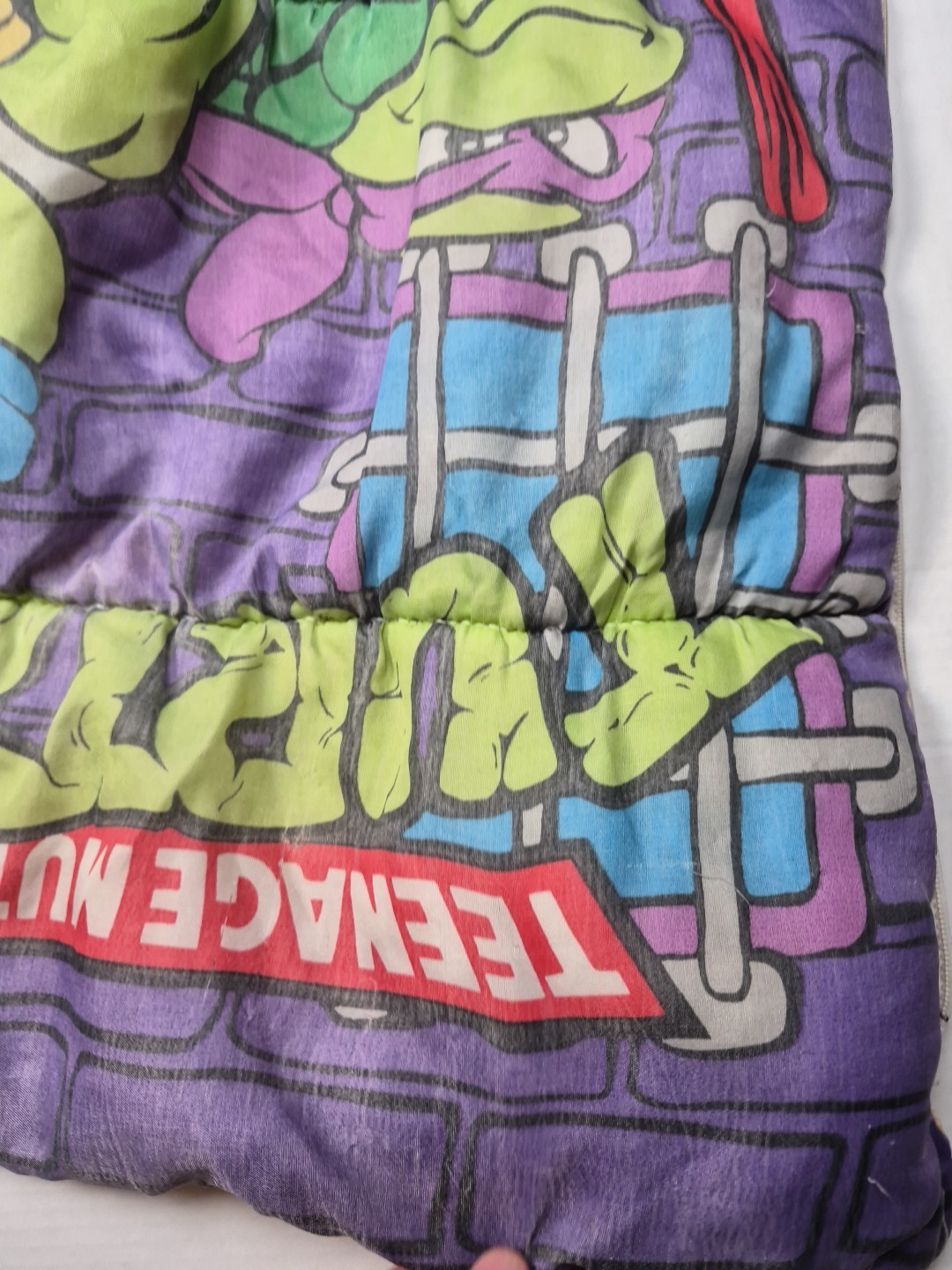 Vintage 1990 Teenage Mutant Ninja Turtles Youth Kids Sleeping Bag TMNT NO ZIPPER